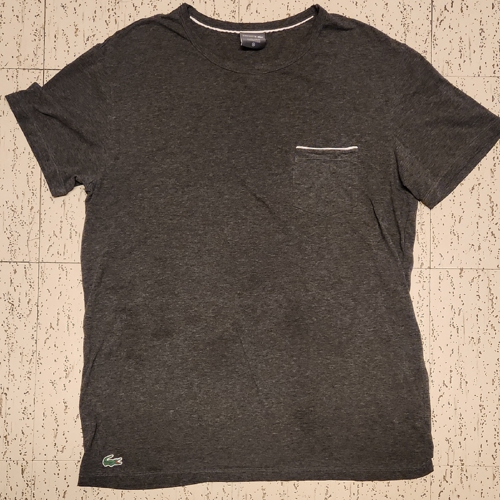 Lacoste Grey Sleepwear T Shirt with Pocket